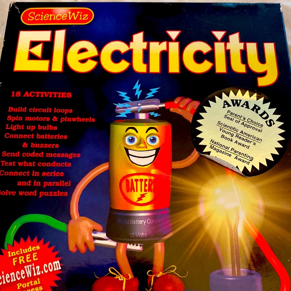 ScienceWiz Electricity 18 Projects Kids Educational Science Book & Activity